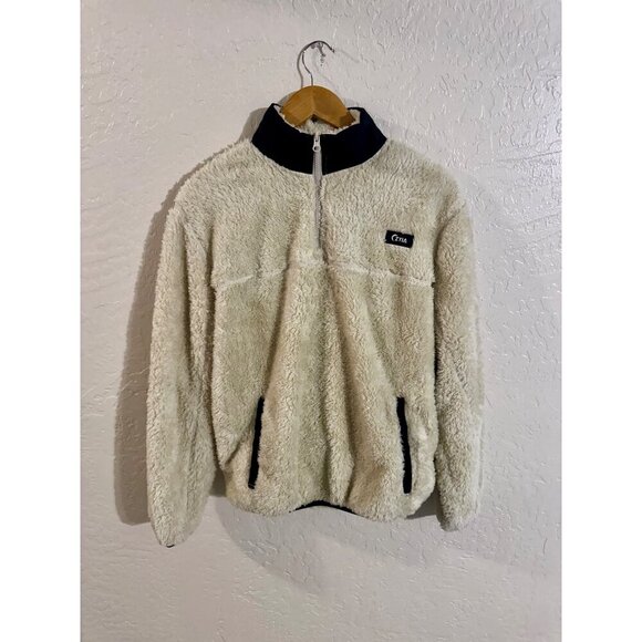 Zyia Active Cream Sherpa Fleece 1/4 zip Pullover Sweater - Picture 2 of 14